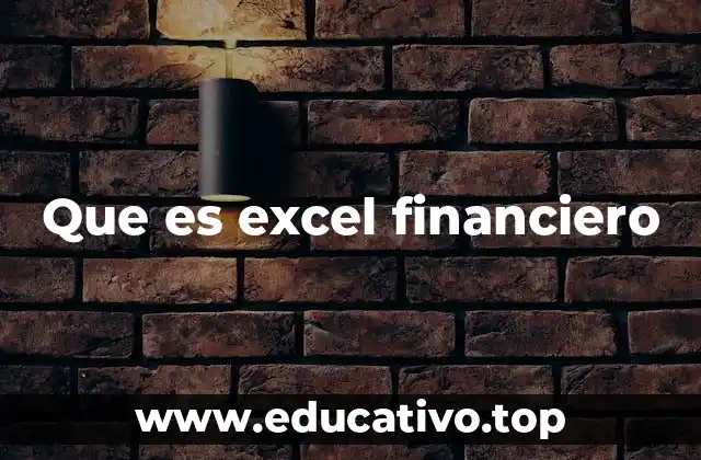 Que es excel financiero