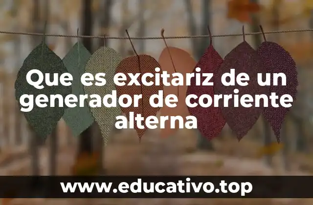 Que es excitariz de un generador de corriente alterna