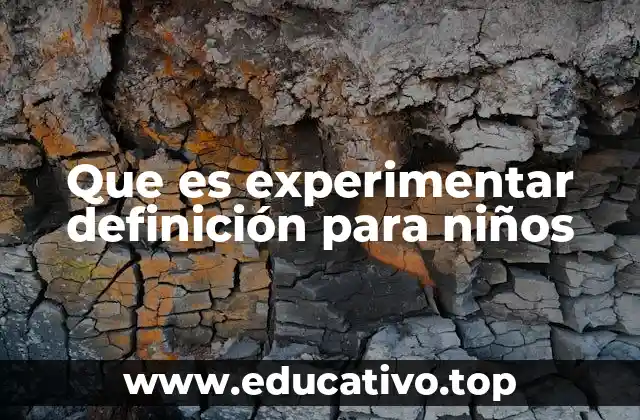 Que es experimentar definición para niños