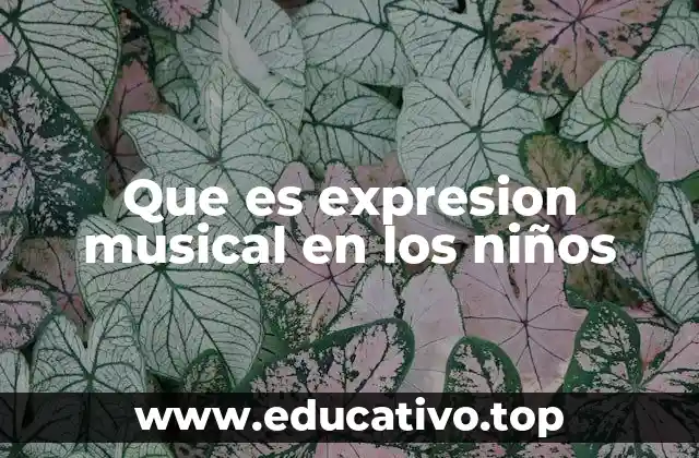Que es expresion musical en los niños
