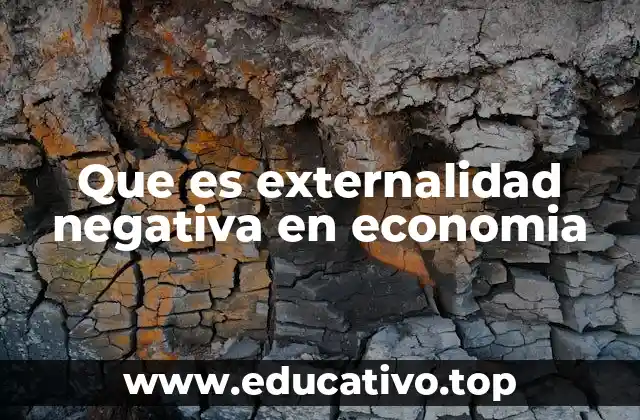 Que es externalidad negativa en economia