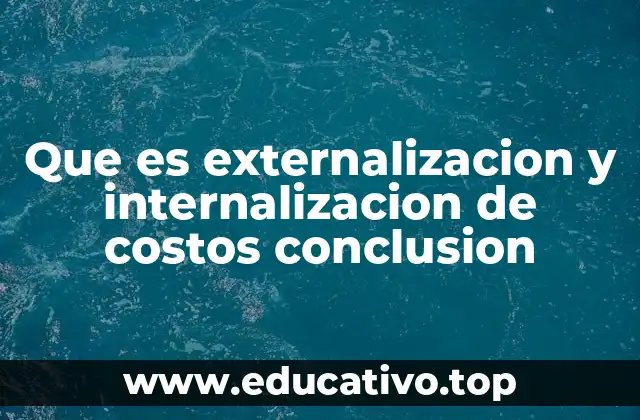 Que es externalizacion y internalizacion de costos conclusion
