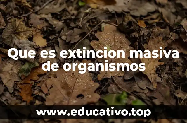Que es extincion masiva de organismos