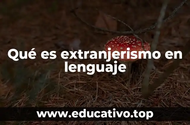 Qué es extranjerismo en lenguaje
