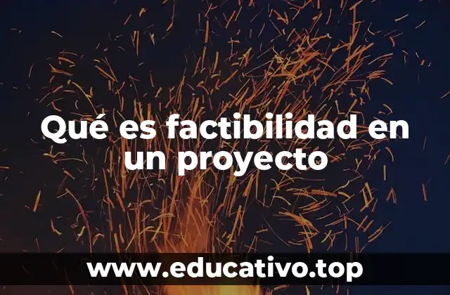 Qué es factibilidad en un proyecto