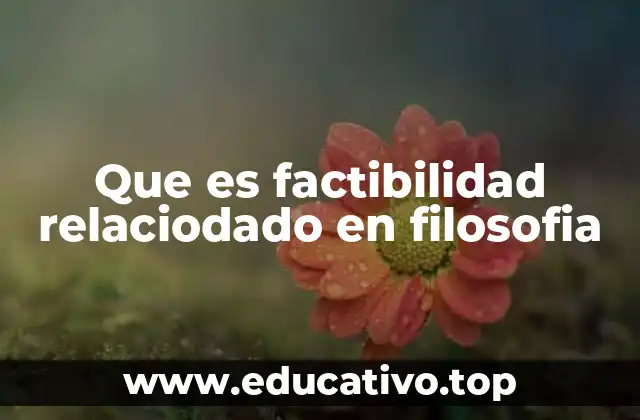 Que es factibilidad relaciodado en filosofia