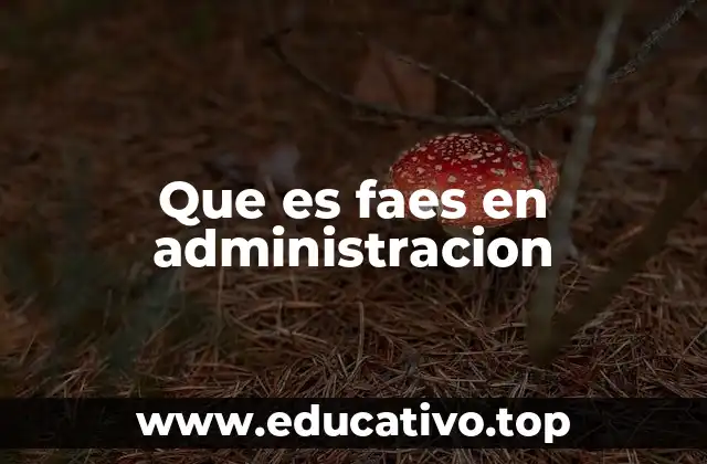 Que es faes en administracion