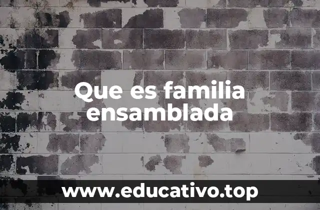 Que es familia ensamblada