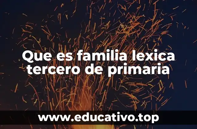 Que es familia lexica tercero de primaria