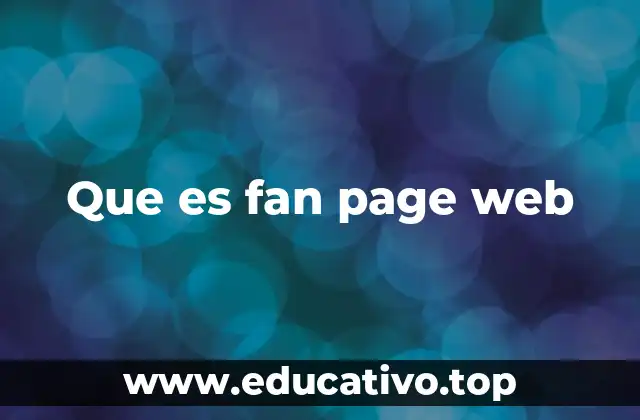 Que es fan page web