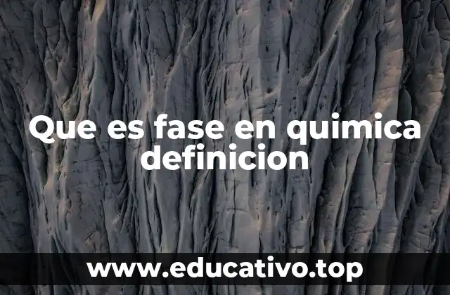 Diferencias entre fase y estado de la materia