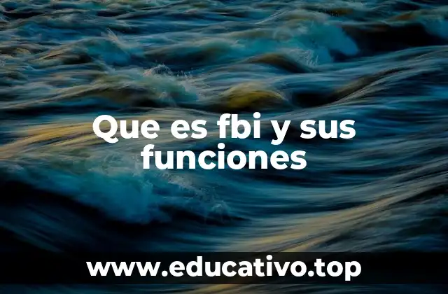Que es fbi y sus funciones