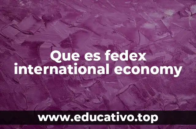 Que es fedex international economy