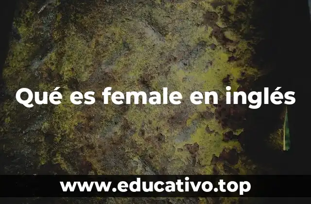 El uso de female en diferentes contextos