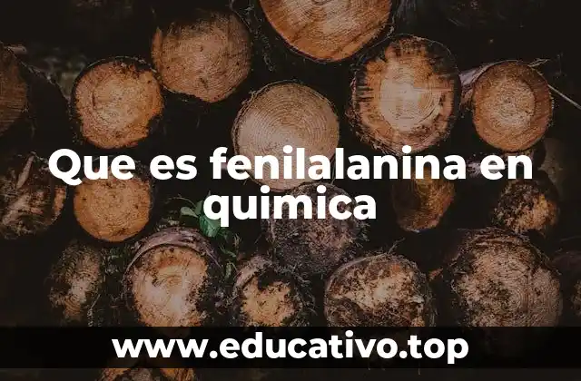 Que es fenilalanina en quimica