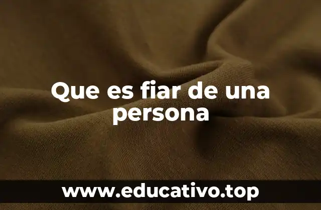 La confianza como base de cualquier relación