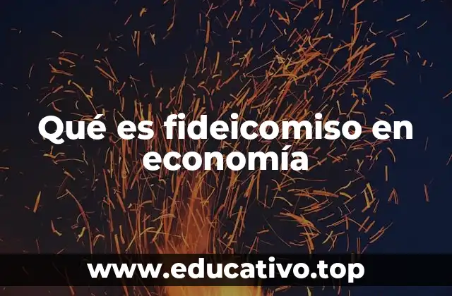 Qué es fideicomiso en economía