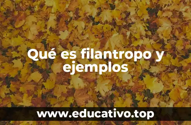 Qué es filantropo y ejemplos