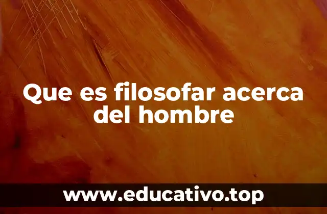 La filosofía como espejo del ser humano