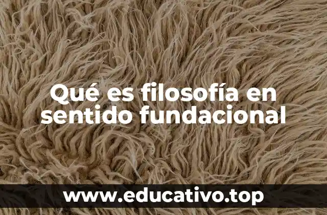 La base lógica de la filosofía fundacional