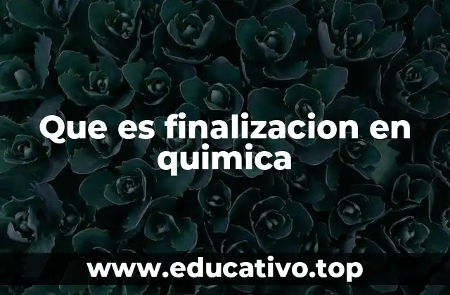 Que es finalizacion en quimica