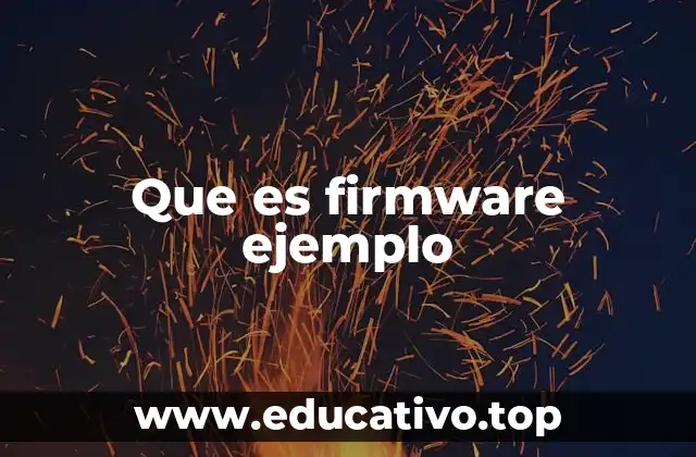 Que es firmware ejemplo