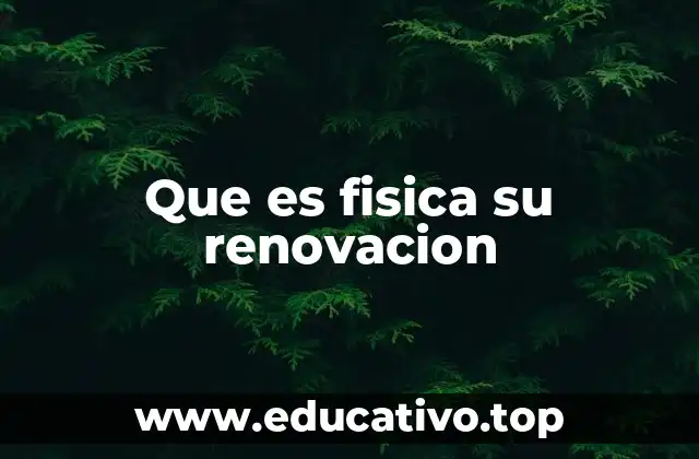 Que es fisica su renovacion