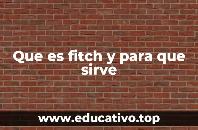 Que es fitch y para que sirve