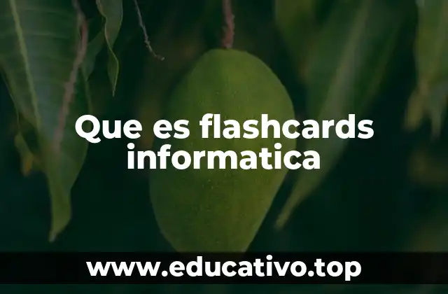 Que es flashcards informatica