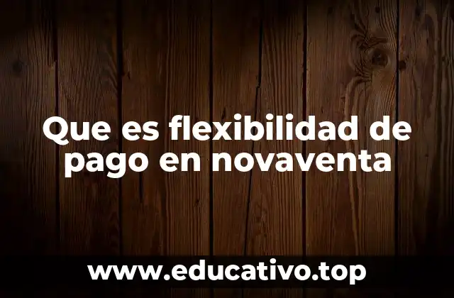 Que es flexibilidad de pago en novaventa