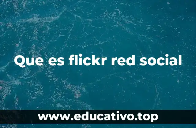 Que es flickr red social
