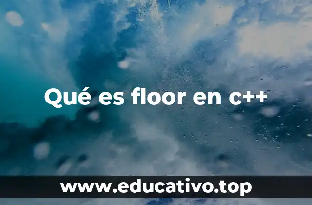 Qué es floor en c++