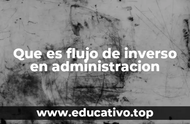 Que es flujo de inverso en administracion
