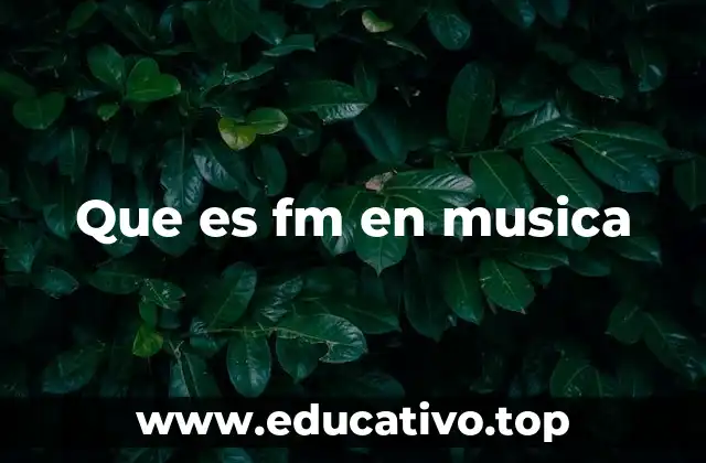 Que es fm en musica
