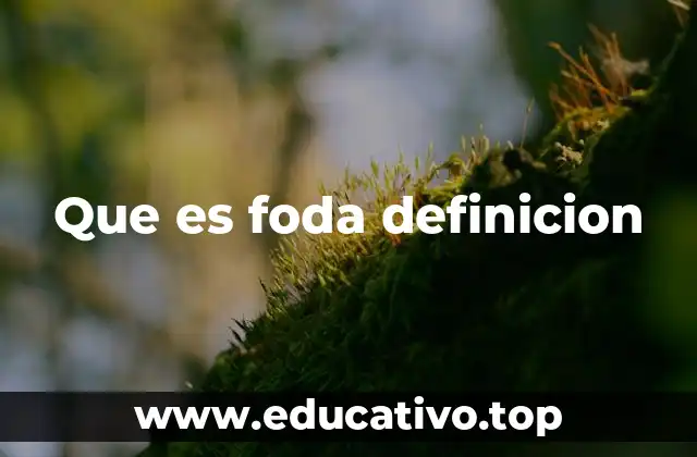 Que es foda definicion