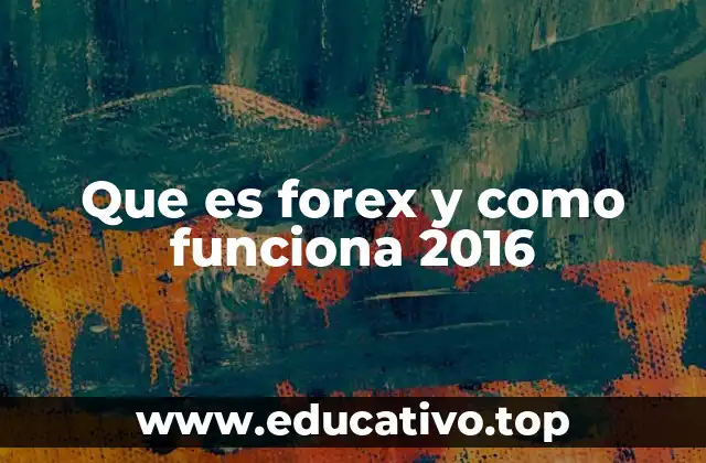 Que es forex y como funciona 2016
