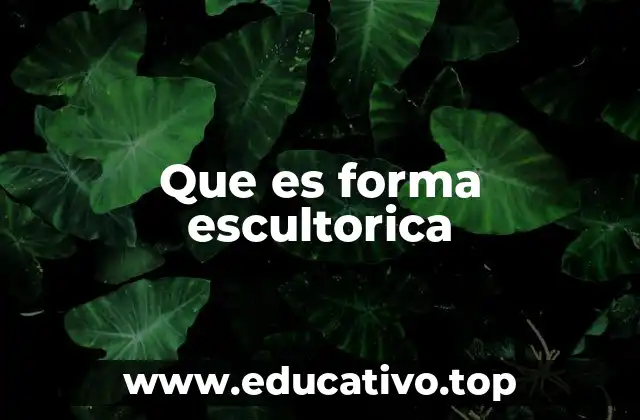 Que es forma escultorica