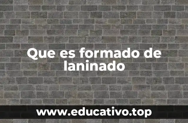 Que es formado de laninado