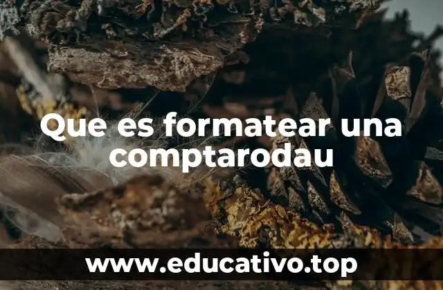 Que es formatear una comptarodau