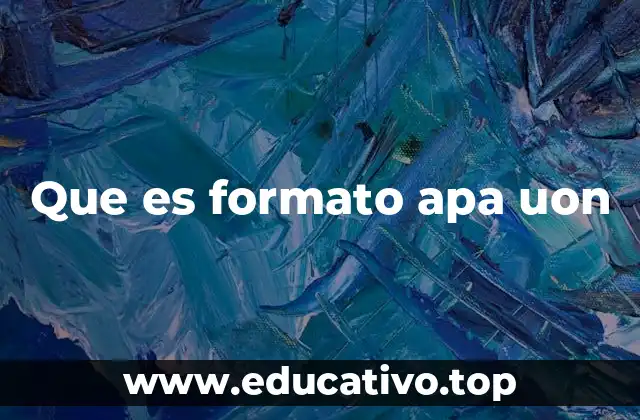 Que es formato apa uon