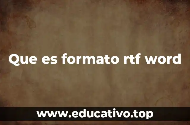 Que es formato rtf word