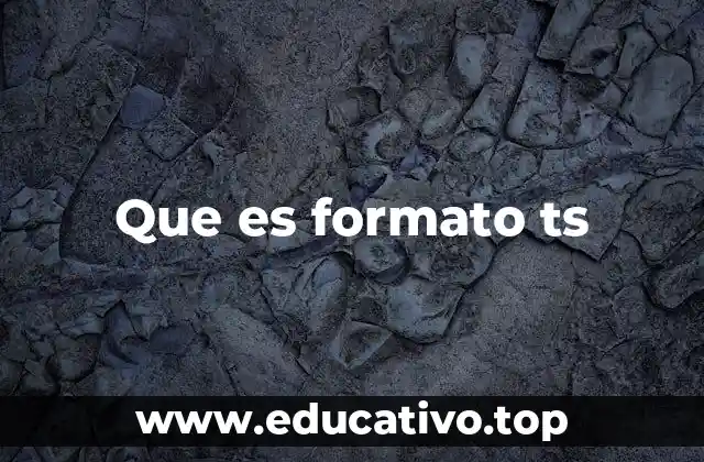 Que es formato ts