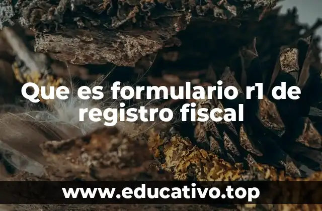 Que es formulario r1 de registro fiscal