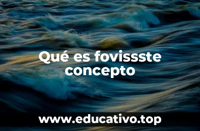 Qué es fovissste concepto
