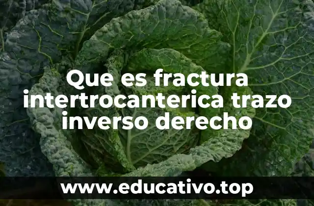 Que es fractura intertrocanterica trazo inverso derecho