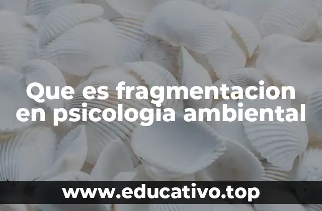 Que es fragmentacion en psicologia ambiental