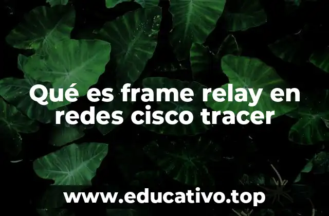 Qué es frame relay en redes cisco tracer