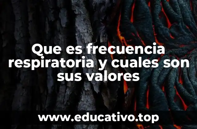 Que es frecuencia respiratoria y cuales son sus valores