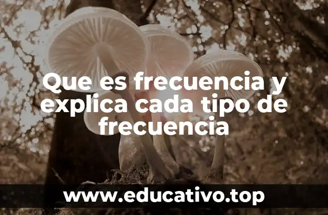 Que es frecuencia y explica cada tipo de frecuencia