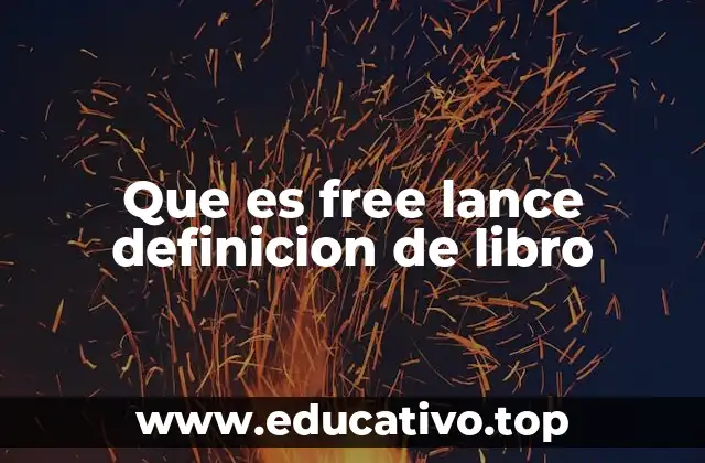 Que es free lance definicion de libro